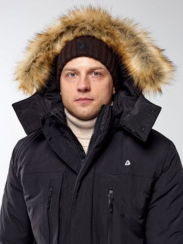Зимняя мужская мембранная куртка Арктика, цвет  черный 