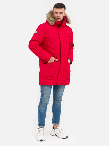 Зимняя мужская мембранная куртка Аляска, красная
