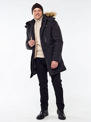 Зимняя мужская мембранная куртка Арктика, цвет  черный 