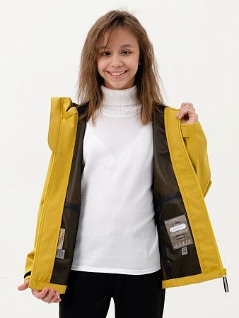 Детская мембранная куртка 243327 Pro, цвет горчица