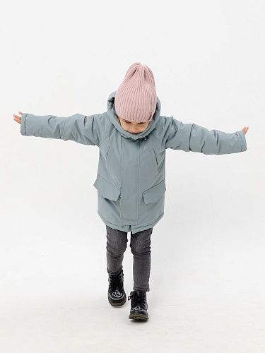 Осенняя детская мембранная куртка &amp;quot;233320&amp;quot; цвет платиновый  